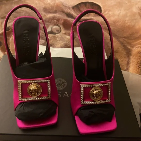 Versace | Shoes | Brand New Versace Medusa Crystal Sandals  display picture 1